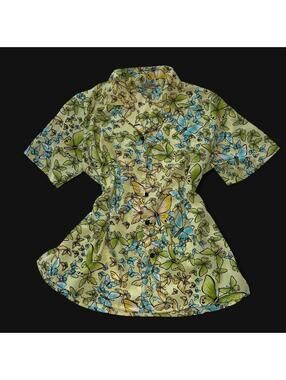 Notations Women's Green and Multi Shirt